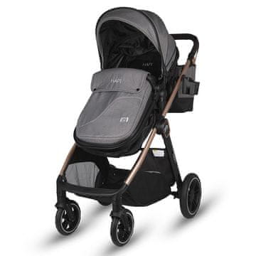 Coccolle Otroški voziček 3in1 HAPI Soley Smoked Grey