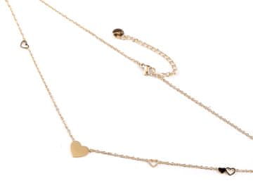 Srčna ogrlica iz nerjavečega jekla / zlata