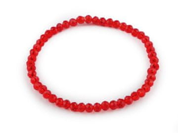 Zapestnica iz brušenih kroglic - rdeča