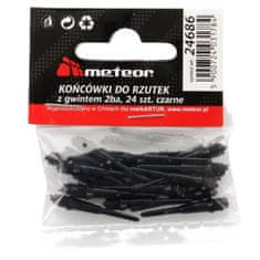 Meteor Nasveti 24 puščičnih konic črno pakiranje 1 pakiranje