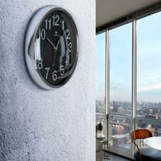 Lowell Stenska ura 35cm / 00816N / okrogla / črna / abs