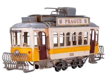 Tramvaj rumene barve 27,5 cm z napisom Prague metal free running