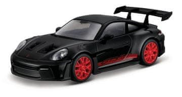 BBurago - RACE, Porsche 911 GT3 RS v okrasni škatli, črna, 1:43