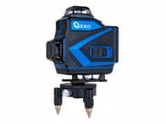 GEKO Set 4D 2x aku. zeleni 16 linijski gredbeni laserski nivelir 360°