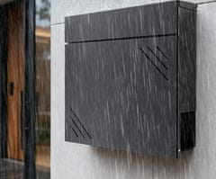 Wiltec Stenski poštni nabiralnik z režo za časopis antracit mehko zapiranje V63