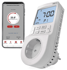 Emos P56601SH GoSmart termostat za vtičnico, digitalni časovnik, WiFi, 2v1, schuko