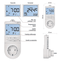 Emos P56601SH GoSmart termostat za vtičnico, digitalni časovnik, WiFi, 2v1, schuko