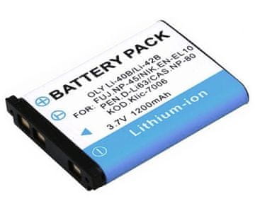 Casio TRX baterija / 1200 mAh/ NP80, Exilim EX-Z35BK, Z35PE, Z35SR, Z550/ neoriginalna