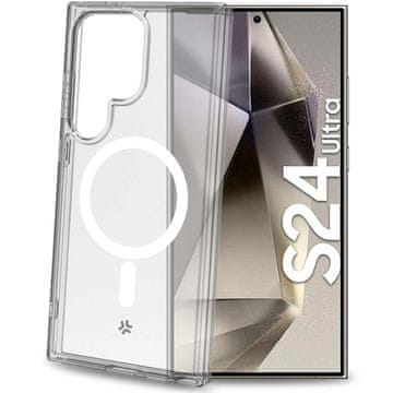 Celly Gelskinmag magnetni TPU ovitek Galaxy S24 Ultra 5G prozoren