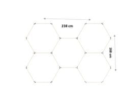 master LED HEXAGON 5S 168x238cm 192W 6500K 24.960lm LED modularni sistem razsvetljave