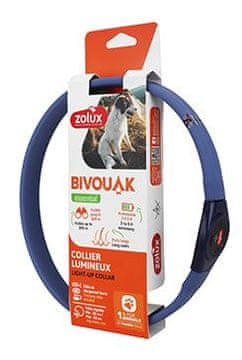 Zolux LED ovratnik velik BIVOUAK 30-60cm USB modra