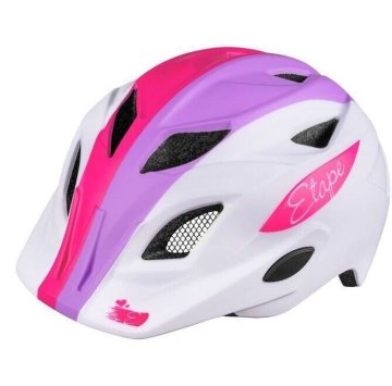 Etape Otroška kolesarska čelada Pluto Light bela in vijolična velikost oblačil XS-S