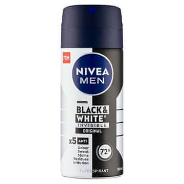 Nivea Antiperspirant v spreju za moške Invisible For Black & White (antiperspirant) 100 ml