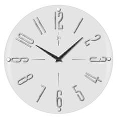 Lowell Stenska ura 40cm / 00974B / bela / MDF, steklo