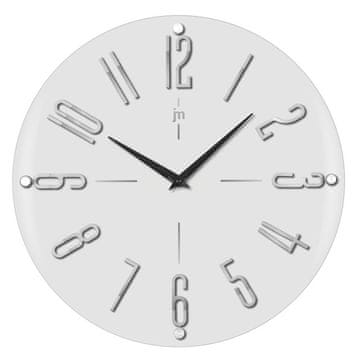 Lowell Stenska ura 40cm / 00974B / bela / MDF, steklo