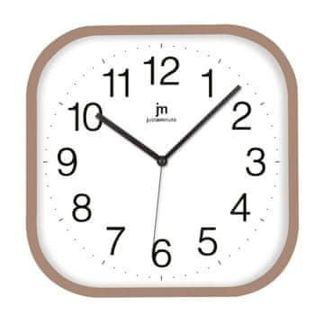 Lowell Stenska ura 30x30cm / 00893M / rjava / kvadratna / PVC, steklo