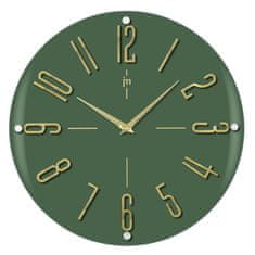 Lowell Stenska ura 40cm / 00974V / zelena / MDF, steklo