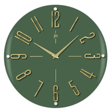 Lowell Stenska ura 40cm / 00974V / zelena / MDF, steklo