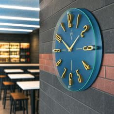 Lowell Stenska ura 40cm / 00974B / bela / MDF, steklo