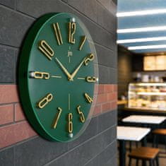 Lowell Stenska ura 40cm / 00974V / zelena / MDF, steklo