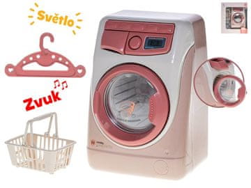 Pralni stroj 14x10 cm na baterije s svetlobo in zvokom z dodatki
