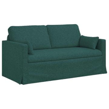 Vidaxl Kavč Temno zelena 158 x 78 x 80 cm blago
