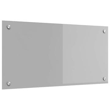 Vidaxl Kuhinjski panel Svetlo siva 80 x 40 cm kaljeno steklo