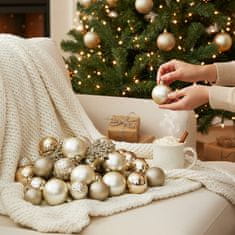 HOMESTYLING Božični okraski komplet 57 kosov šampanjec KO-CAN304050