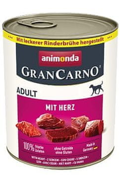 Animonda pes GRANCARNO cons. Odrasli s srcem 800g