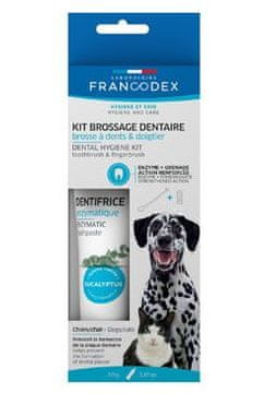 Francodex Dental Kit zobna pasta + zobna ščetka za pse
