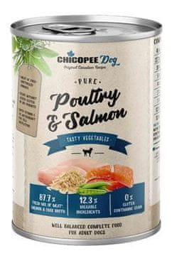 Chicopee Dog Cons. Pure Poultry&amp;Salmon 400g