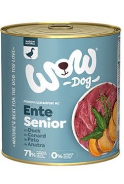 Wow Senior raca v konzervi s sladkim krompirjem 800g