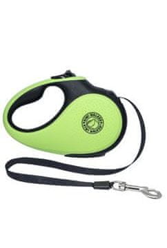 KIWI WALKER Samonavijalni povodec 15kg/5m zelen/črn Kiwi