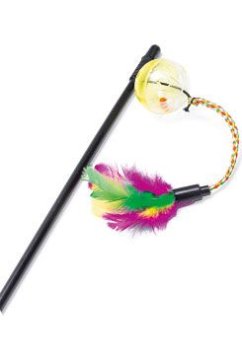 Igrača mačka Udice Dan in noč z žogo in perjem KAR