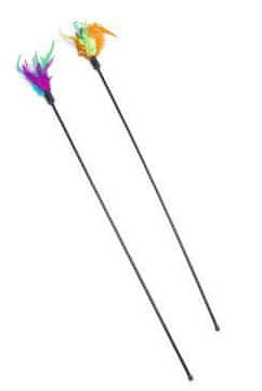 Igrača mačka Ribiška palica s perjem 59cm KAR