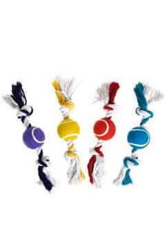 Igrača za pse Teniška žogica na vrvi 30cm KAR