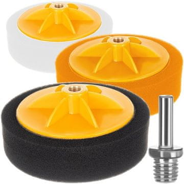 Xtrobb Polirka 145 mm - Set 3 szt. z adapterjem M14 za hitro in učinkovito obdelavo lakiranih površin.