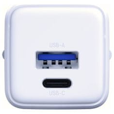 3MK Beli omrežni polnilnik, hitro polnjenje 20W QC4+ PD PPS, dva priključka USB-C USB-A 3mk Hyper GaN PD Charger