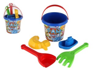 Wader Komplet za pesek 5 kosov plastičnih izdelkov Paw Patrol/Foot Patrol blue v mreži 12m+