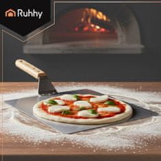 Ruhhy Inox lopar za pico 47cm leseno držalo + silikonska rokavica