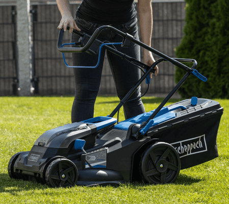 Akumulatorska kosilnica Scheppach BC-MP430-X