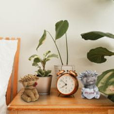 Nikcorp Kip škotskega višavskega goveda set 2 figuric, dekoracija iz smole za dom in vrt, rumena in siva, darilo