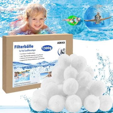 Nikcorp Filtrirne kroglice za bazen 1300g, vložek za peščene črpalke, pralne, za bazene, ribnike, akvarije