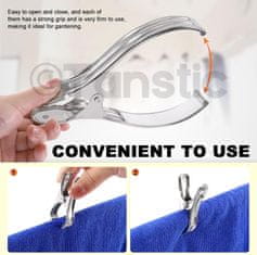 Nikcorp Vrtne sponke 16 cm, nerjaveče jeklo, močne, za rastlinjak in folijo, velike, komplet 10 kosov