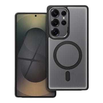 OEM MATTE MAG COVER ovitek, združljiv z MagSafe za SAMSUNG S25 ULTRA črn