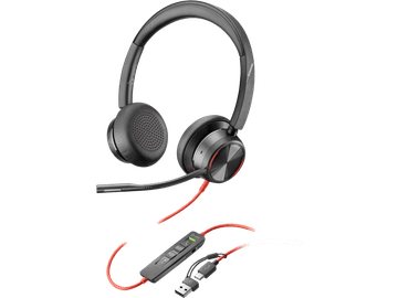Poly Blackwire 8225 uc Stereo USB-C slušalke + USB-C/A adapter ANC (8X223AA) 214407-01