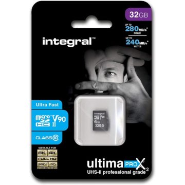 Integral 32GB microSDHC 280-240MB/s UHS-II V90