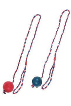 Igrača pes Žogica na vrvici polna 6x17cm mešanica barv KAR