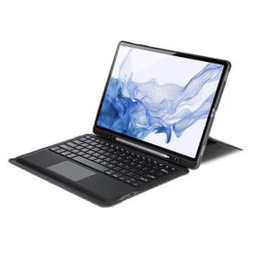 Dux Ducis DUX DUCIS DK zložljiva torbica z brezžično tipkovnico za SAMSUNG Tab S8 Plus (X800/X806)/S7FE(T730/T736B)/S7 Plus (T970/T976B) črna