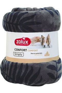 Posteljna odeja COCOON 200x150cm antracit z vzorcem Zolux